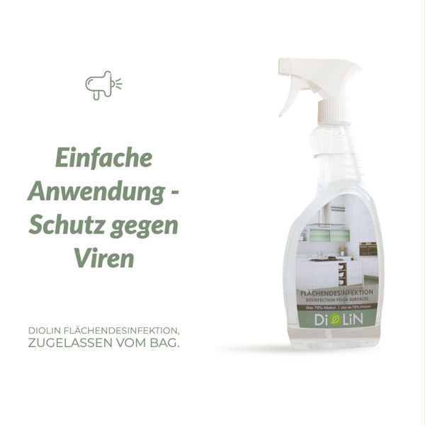 Bild von DiOLiN Flächendesinfektion, 500ml - Aktion